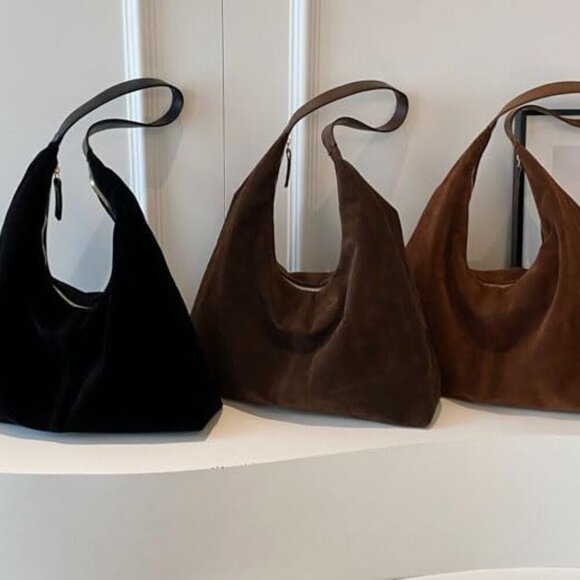 Suede Tote Bag Women Large Slouchy Shoulder Purse Travel Fashion - Picture 7 of 7